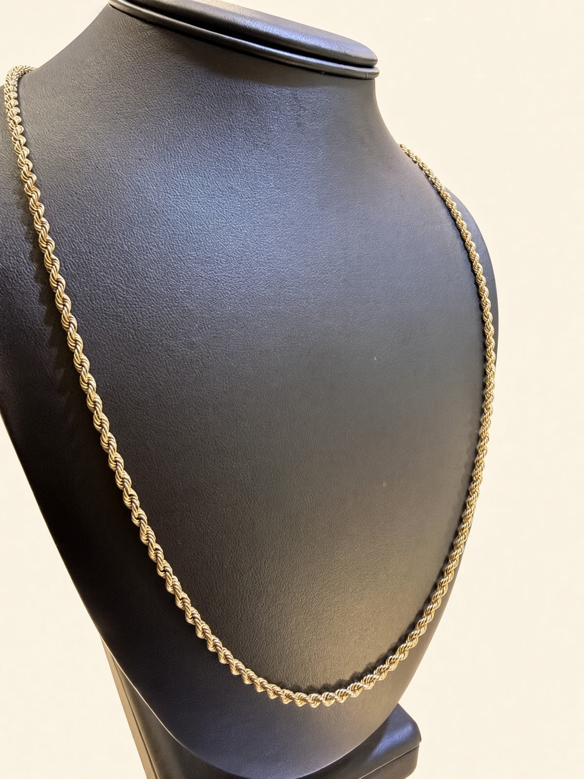 14K Yellow Gold Rope Chain – 24" 3mm | R1651