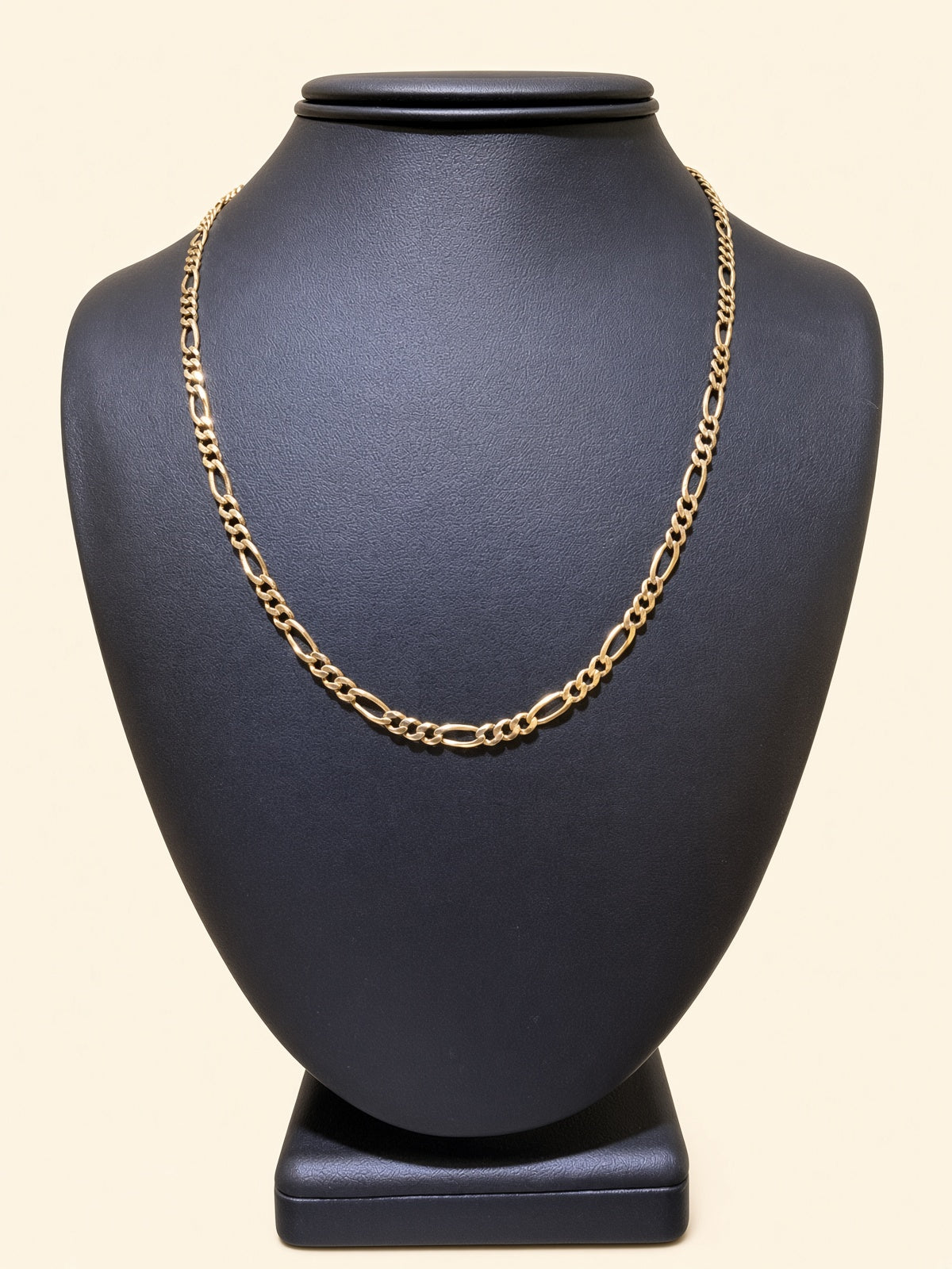 14K Yellow Gold Figaro Link Chain – 19" | 3.8mm | R1607