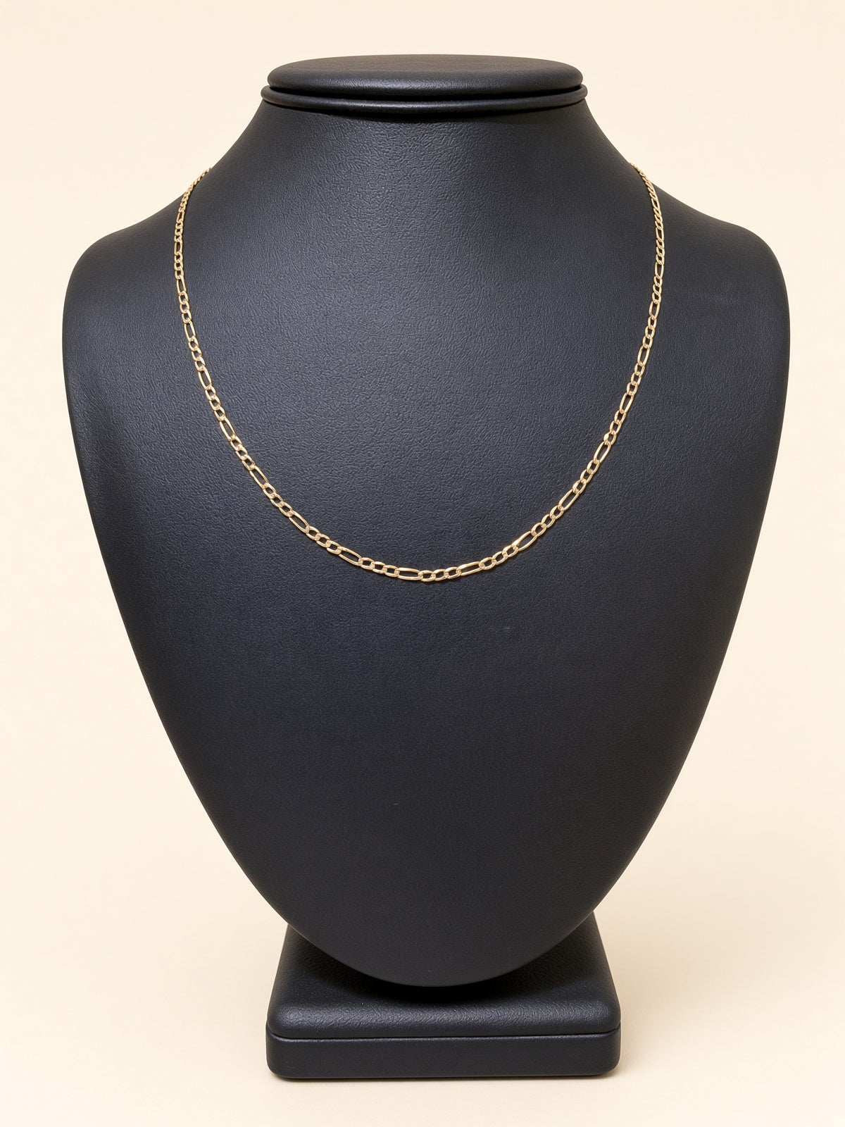 14K Two-Tone Gold Diamond-Cut Figaro Chain – 18" | 2.2mm | R1566