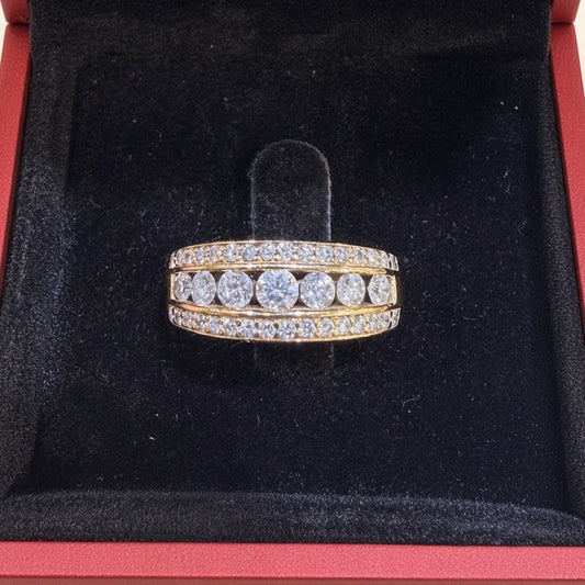 14K Yellow Gold Natural Diamond Band – | R1086
