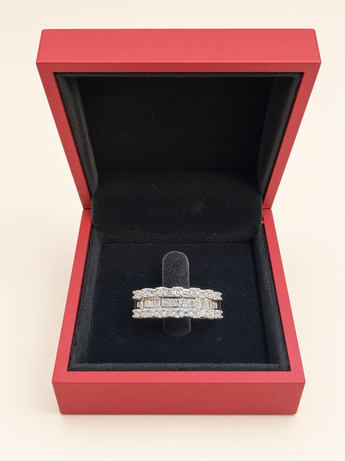10K White Gold Natural Diamond Band – 0.80 TCW | Size 9.25 | R1108
